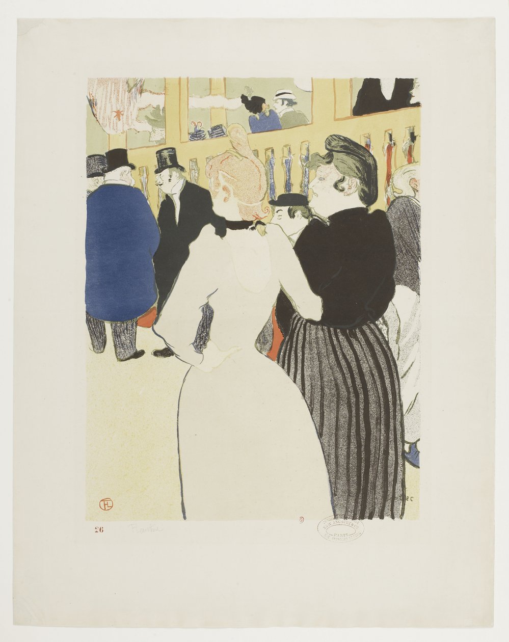 På Moulin Rouge, la Goulue og søsteren hennes av Henri de Toulouse Lautrec