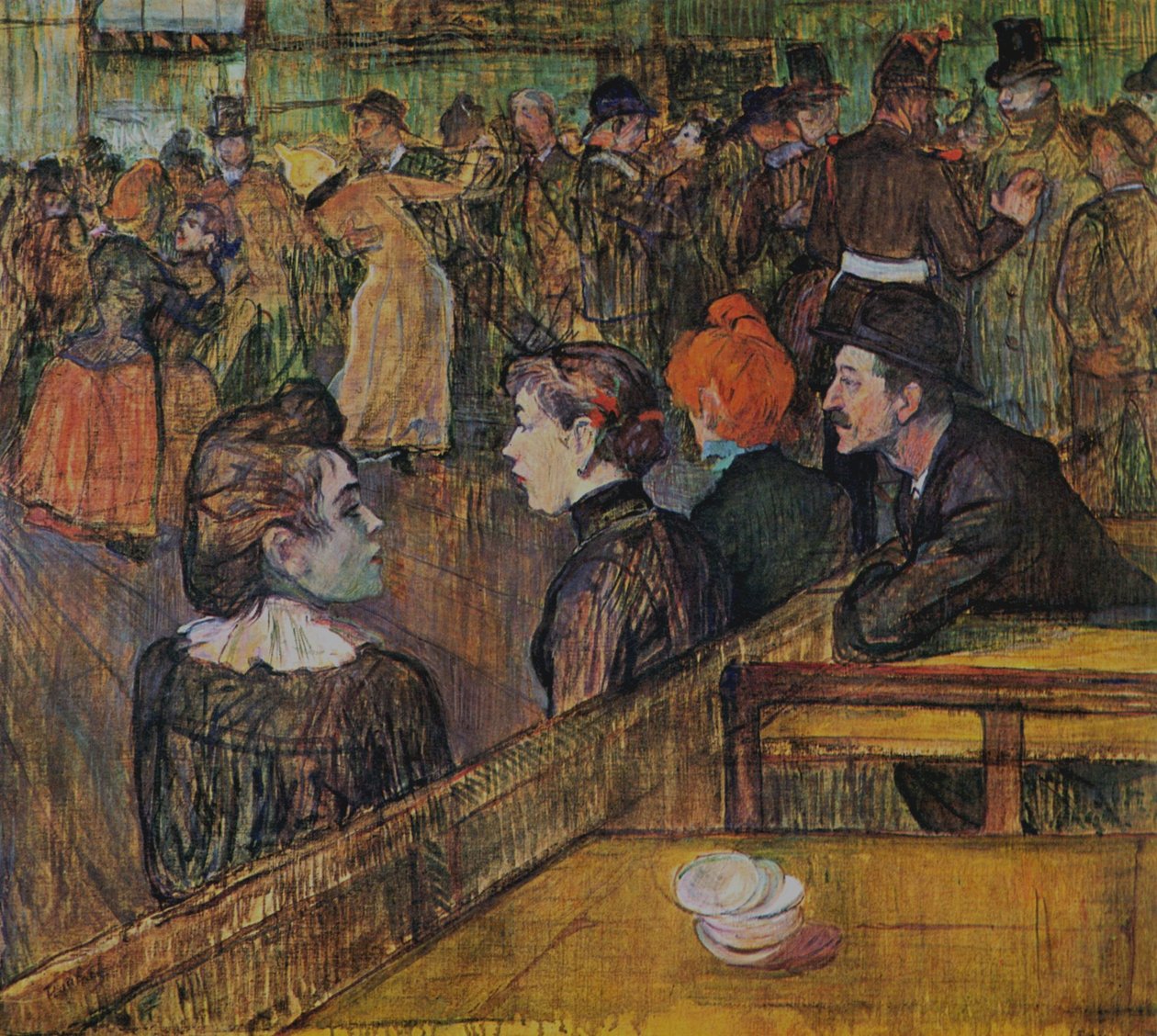 Ball på Moulin de la Galette av Henri de Toulouse Lautrec