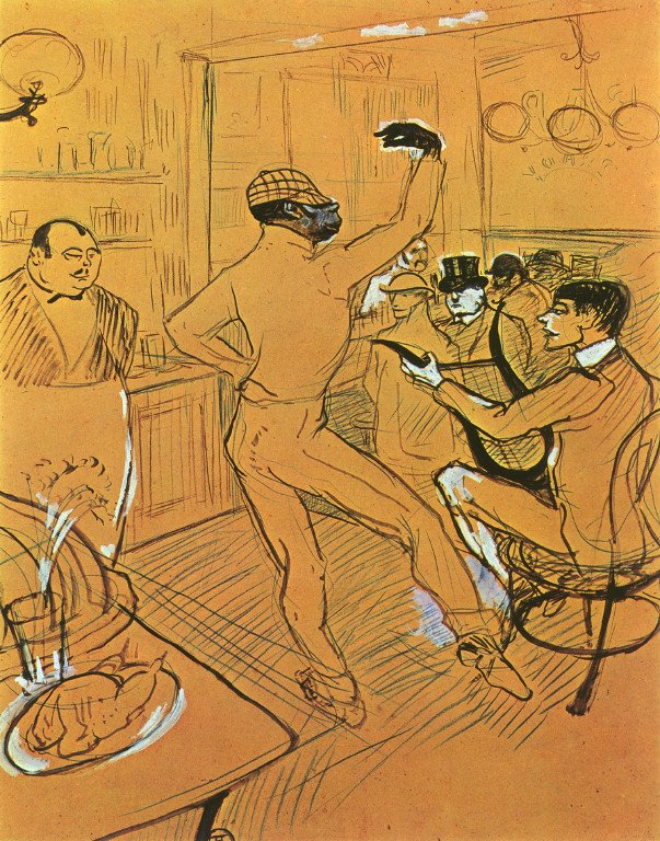 Danser i baren av Henri de Toulouse-Lautrec