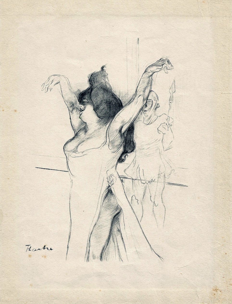 Toulouse tegning av Henri de Toulouse Lautrec
