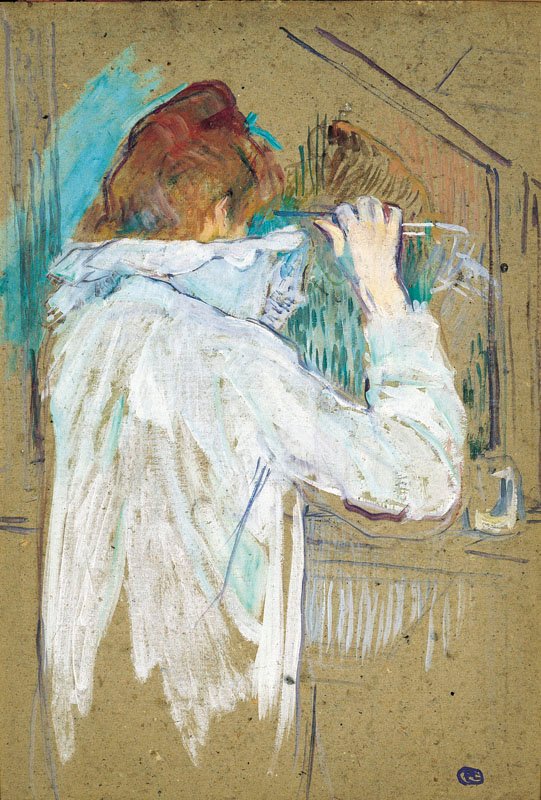 Kvinne curling av Henri de Toulouse Lautrec