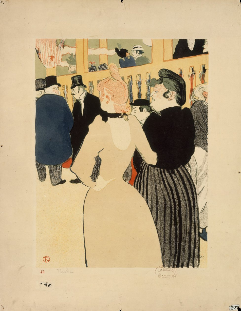 La Goulue og hennes søster av Henri de Toulouse Lautrec