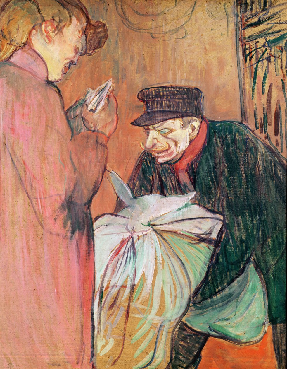 The Launderer of the House, 1894 (olje på kort) av Henri de Toulouse Lautrec