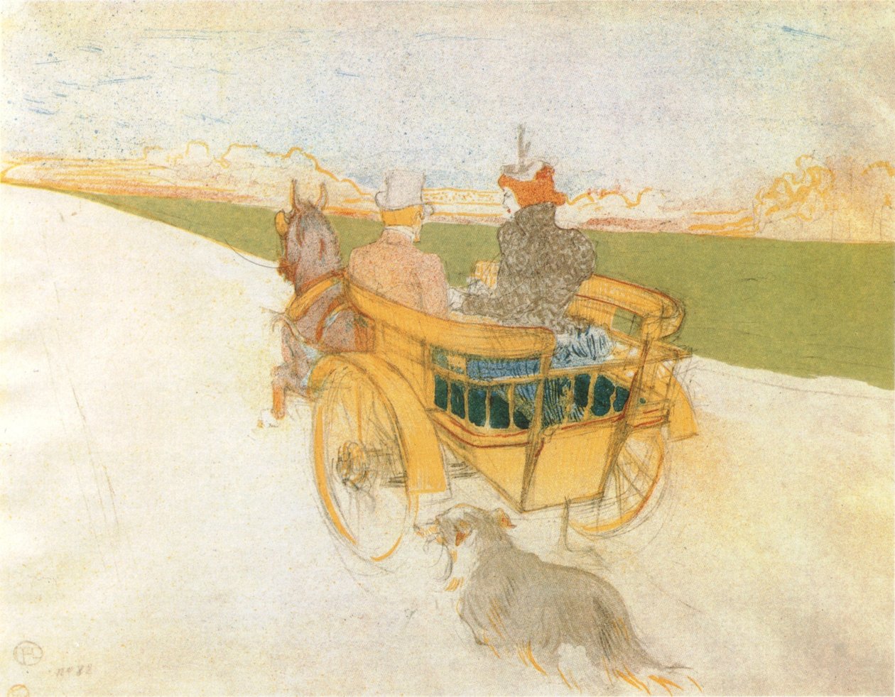 Utgang på landsbygda av Henri de Toulouse Lautrec
