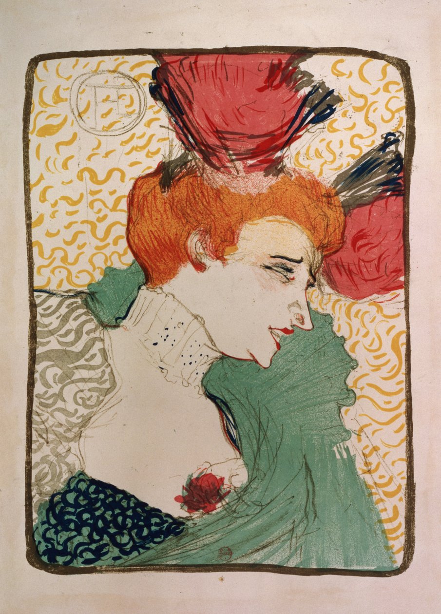 Mademoiselle Marcelle Lender, 1895 (litho og wc) (bevis for 7012) av Henri de Toulouse Lautrec