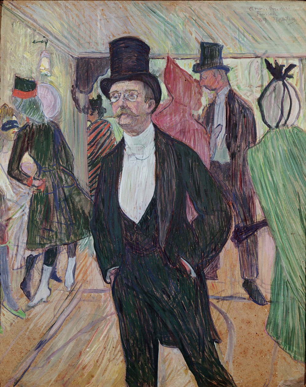 Monsieur Fourcade, 1889 (gouache og pastell på papp) av Henri de Toulouse Lautrec