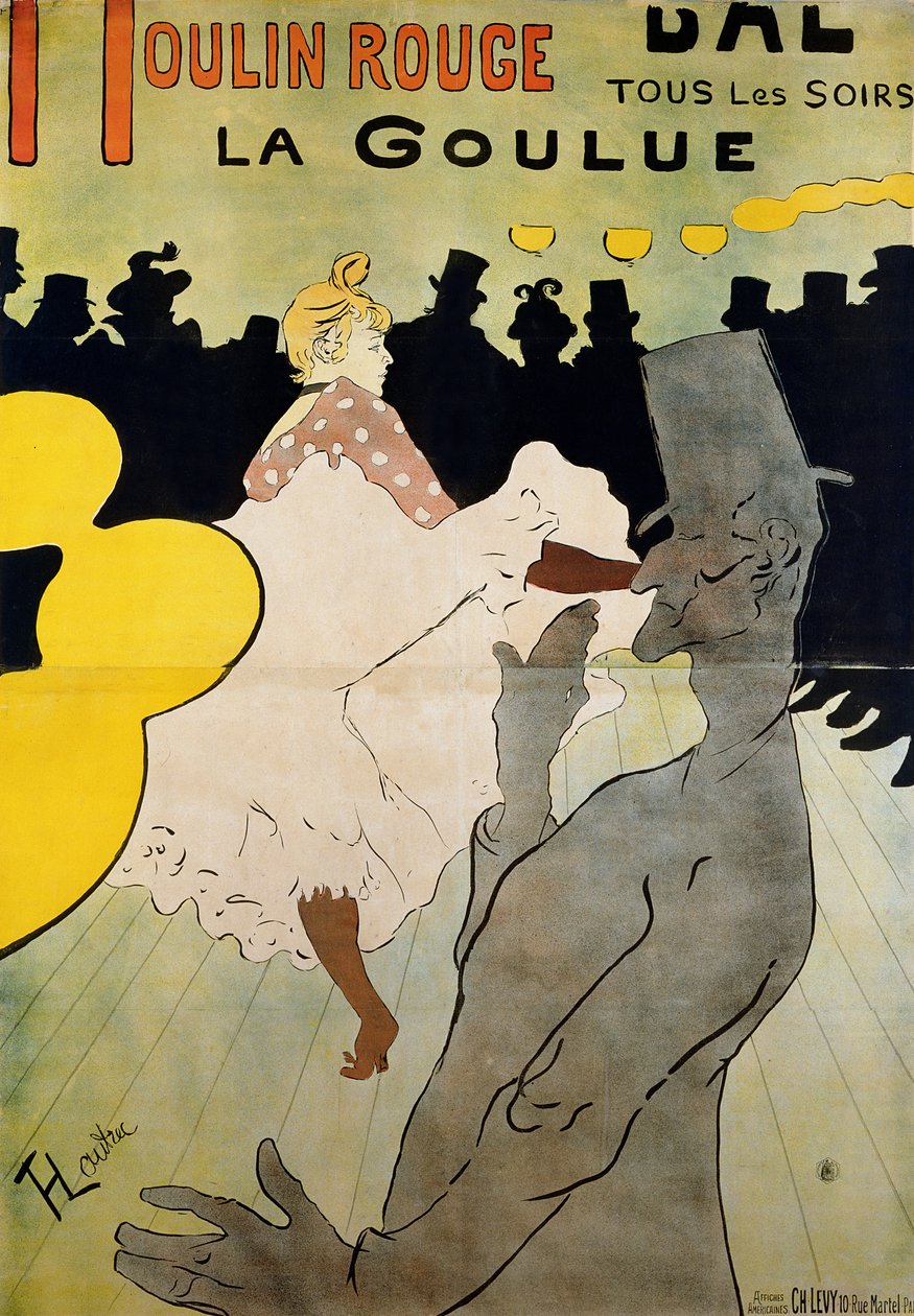Moulin Rouge: La Goulue, 1891 av Henri de Toulouse Lautrec