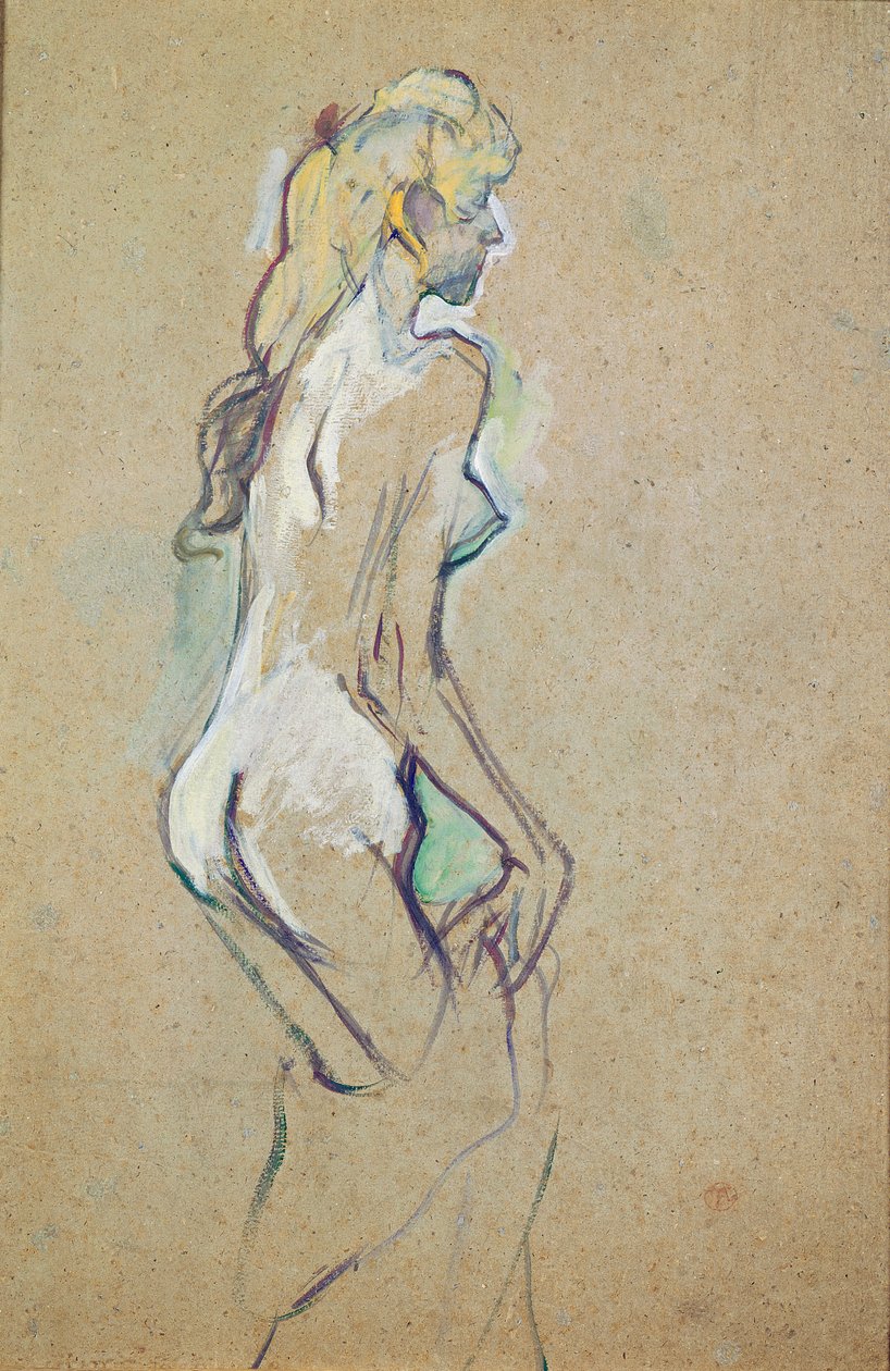 Naken ung jente av Henri de Toulouse Lautrec