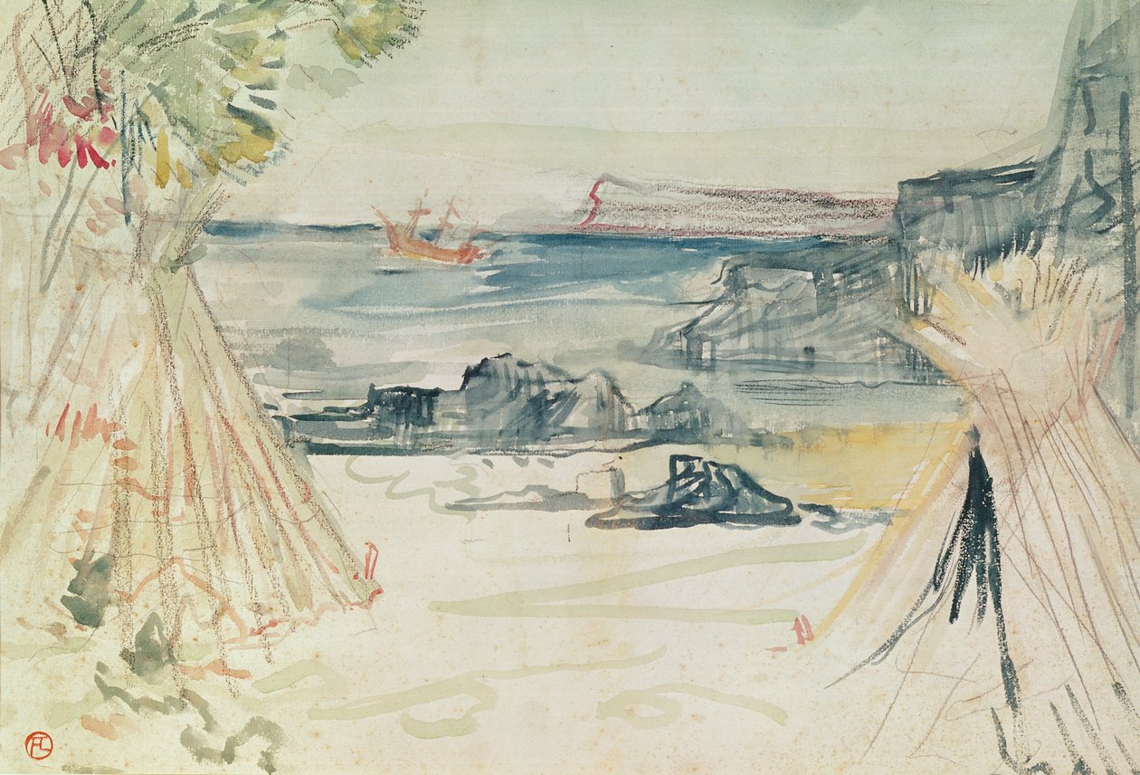 Paul og Virginie, 1896 (akvarell og blyant på papir) av Henri de Toulouse Lautrec