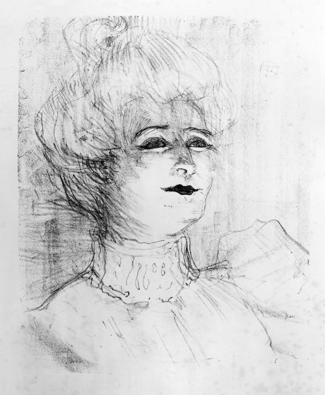 Portrett av Marie-Louise Marsy på scenen, 1898 av Henri de Toulouse Lautrec