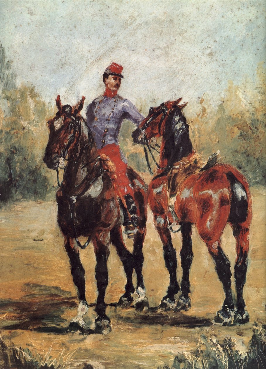 Brudgom med to hester av Henri de Toulouse Lautrec