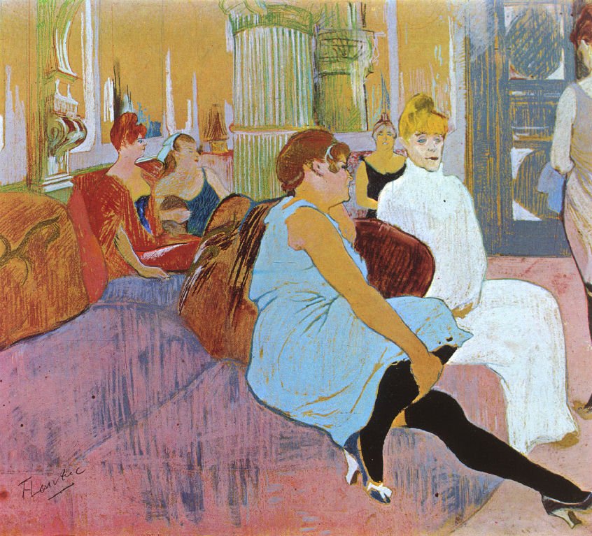 Salong i rue des moulins av Henri de Toulouse Lautrec