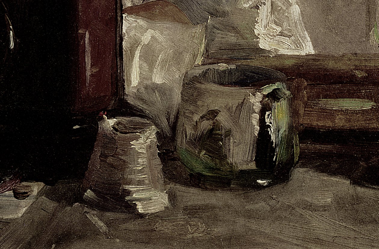 Selvportrett, 1880 (detalj av 37178) av Henri de Toulouse Lautrec