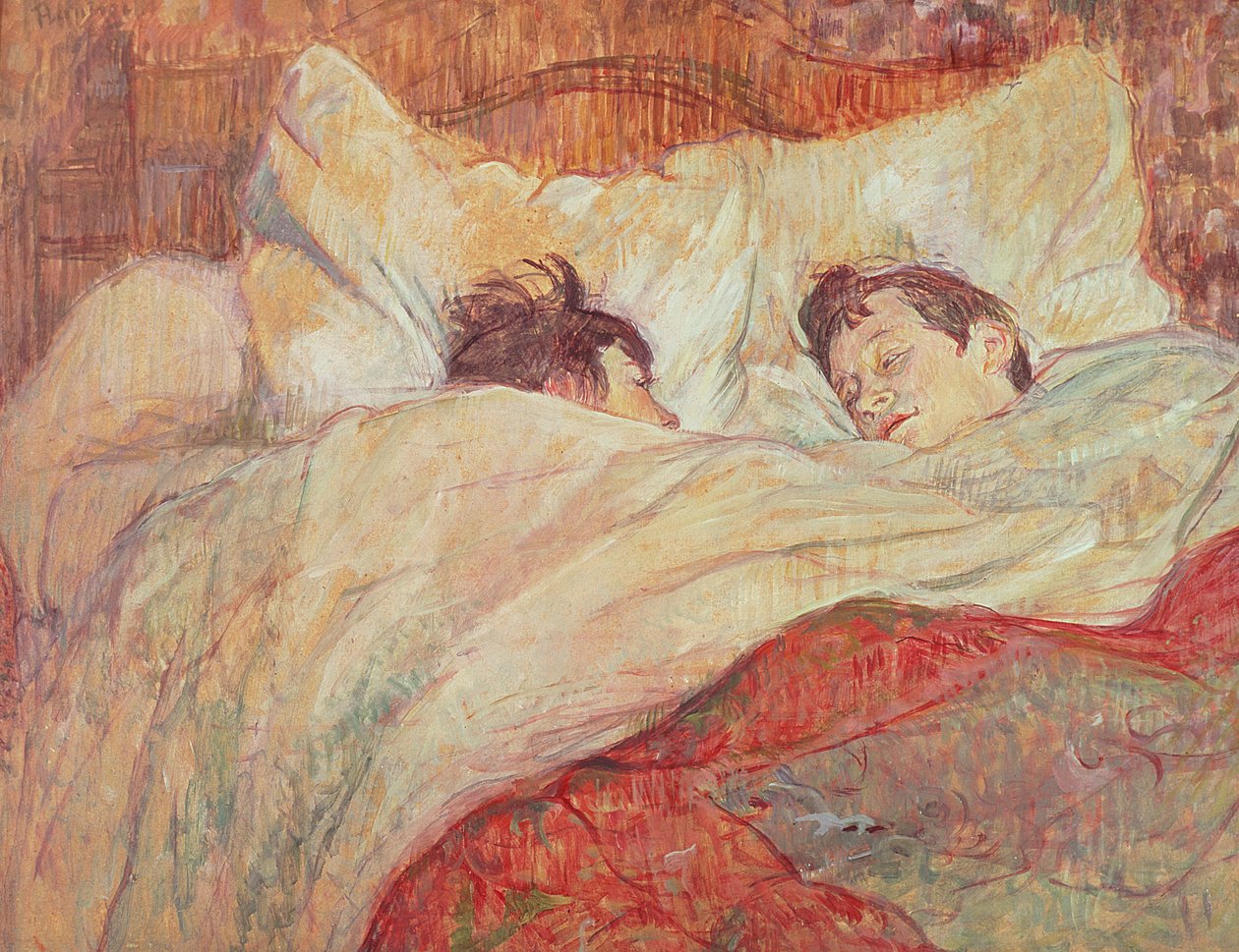Sengen, ca. 1892-95 (olje på papp) av Henri de Toulouse Lautrec