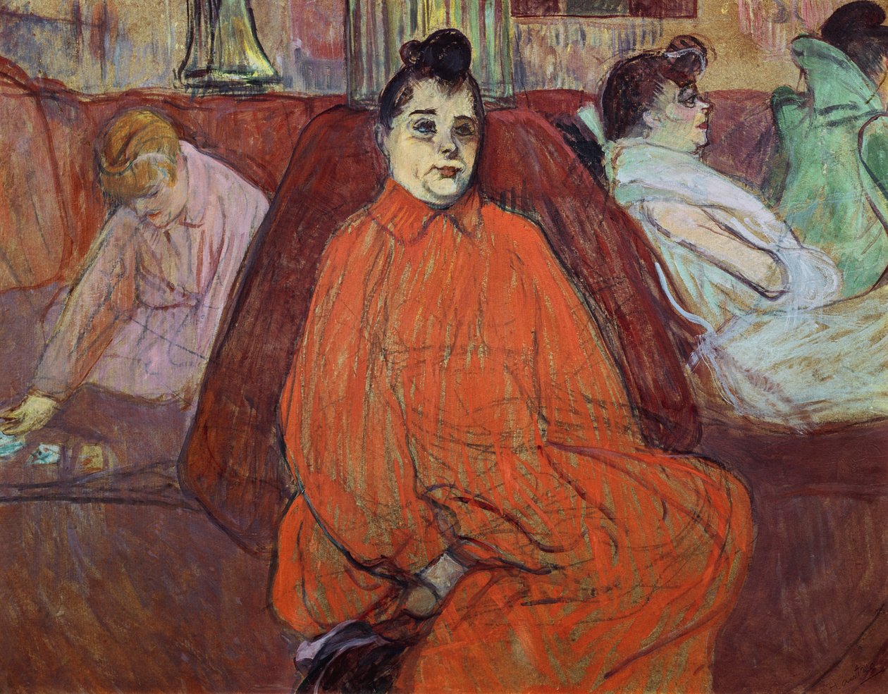 The Divan, 1893 (gouache og pastell på papp) av Henri de Toulouse Lautrec