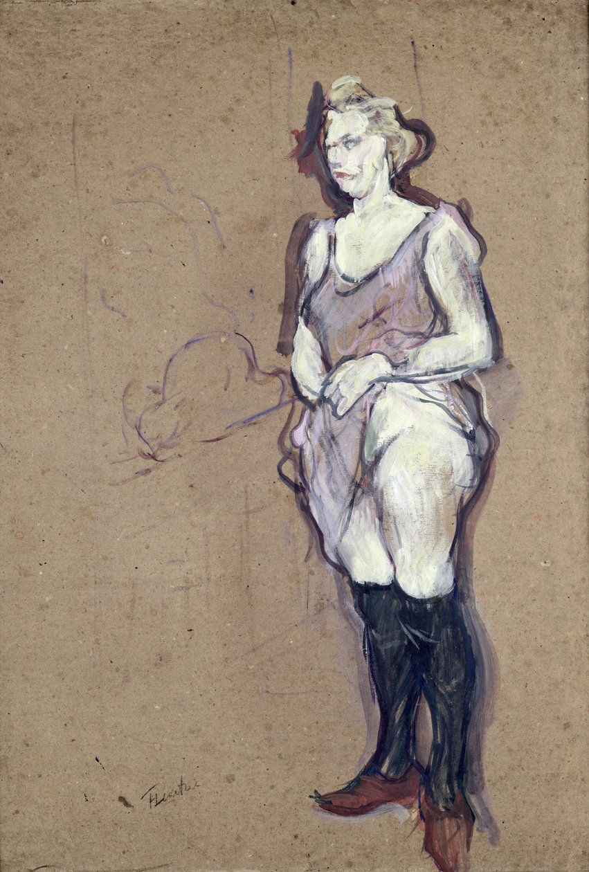 The Medical Inspection: Blonde Prostitute, 1894 (olje på kort) av Henri de Toulouse Lautrec