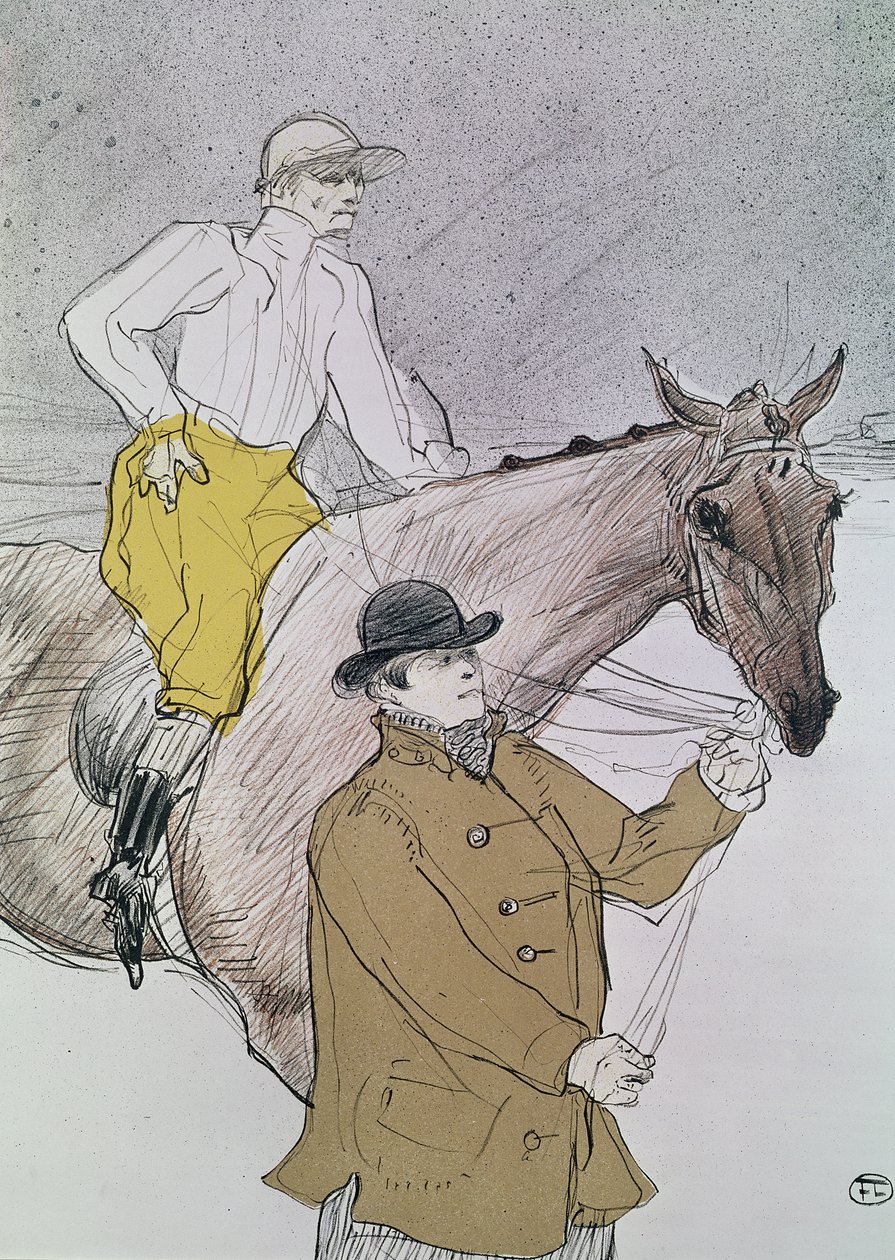 Jockeyen ledet til start av Henri de Toulouse Lautrec