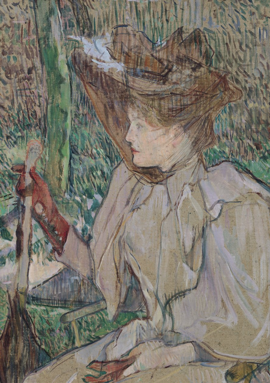 Kvinne med hansker, 1891 (olje på papp) av Henri de Toulouse Lautrec