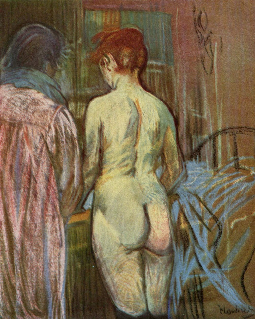 To jenter av Henri de Toulouse Lautrec