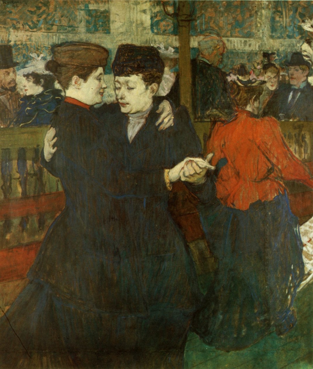 To dansende kvinner av Henri de Toulouse Lautrec