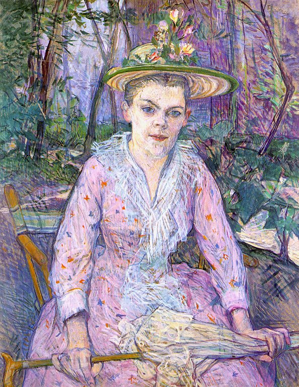 kvinne med paraply av Henri de Toulouse Lautrec