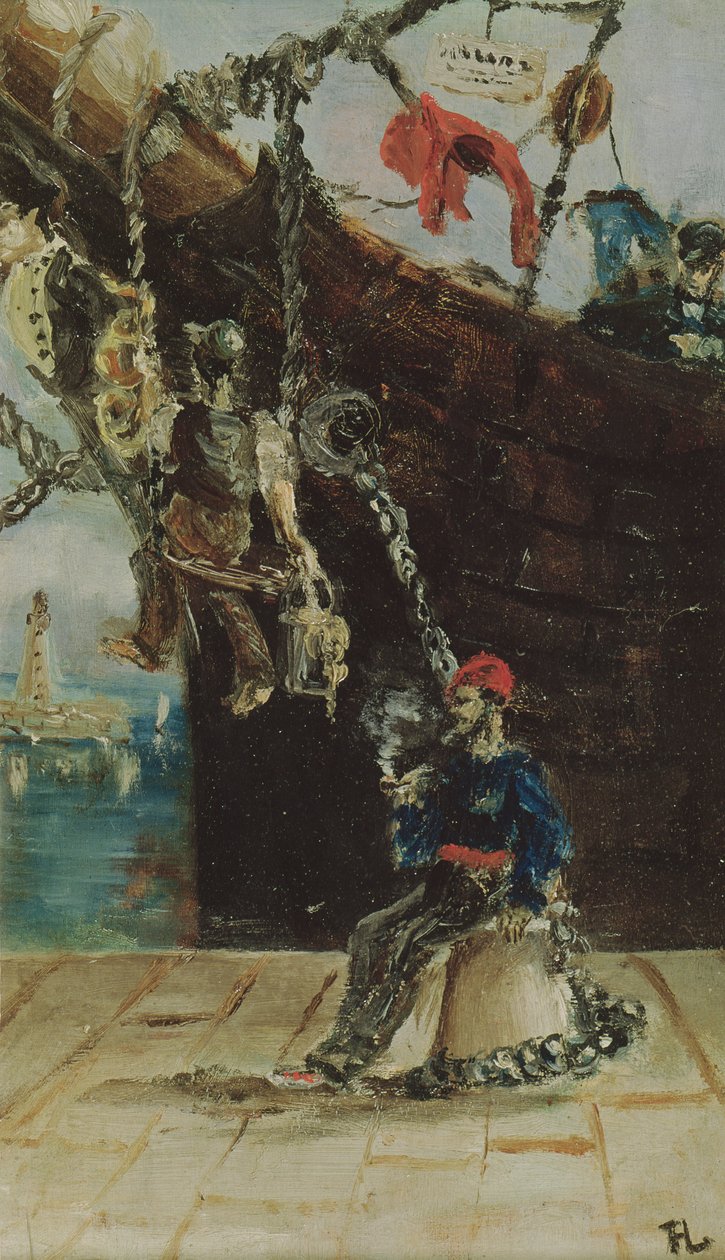 En sjømann på en kai, 1880 av Henri de Toulouse Lautrec