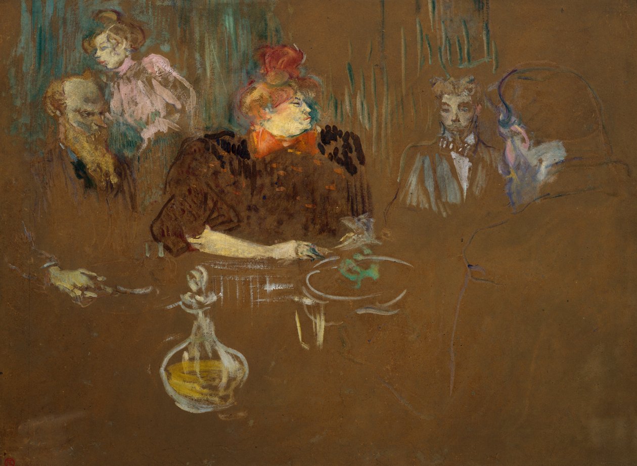 Ved bordet til Monsieur og Madame Natanson, 1898 av Henri de Toulouse Lautrec