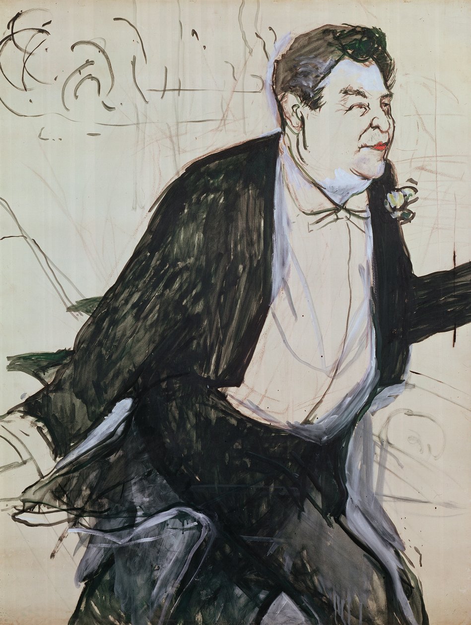 Caudieux (studie for en plakat), 1893 (olje på kort) av Henri de Toulouse Lautrec