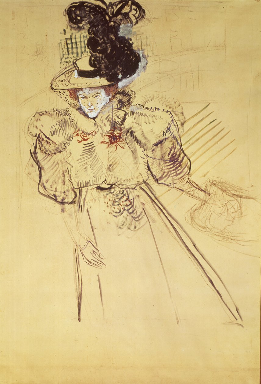 La Revue Blanche, 1895 (olje på kort) av Henri de Toulouse Lautrec