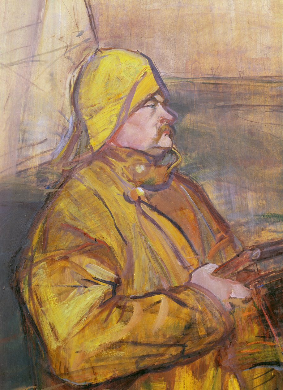 Monsieur Maurice Joyant, 1900-detalj av hodet av Henri de Toulouse Lautrec