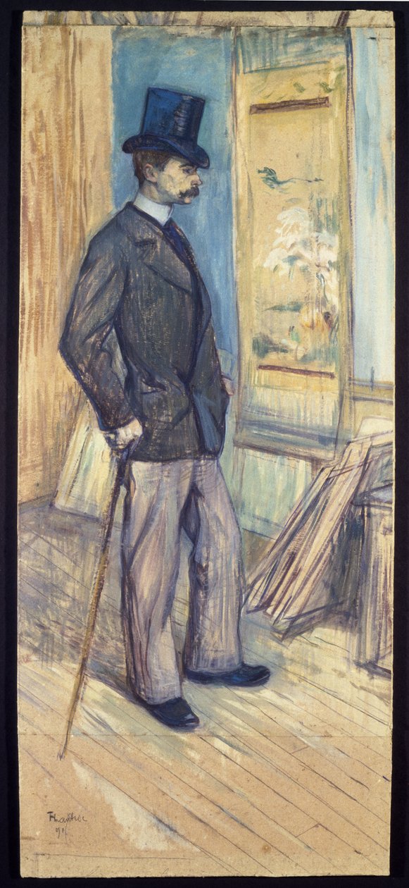 Portrett av M. Paul Sescau, 1891 (olje og gouache på papp) av Henri de Toulouse Lautrec