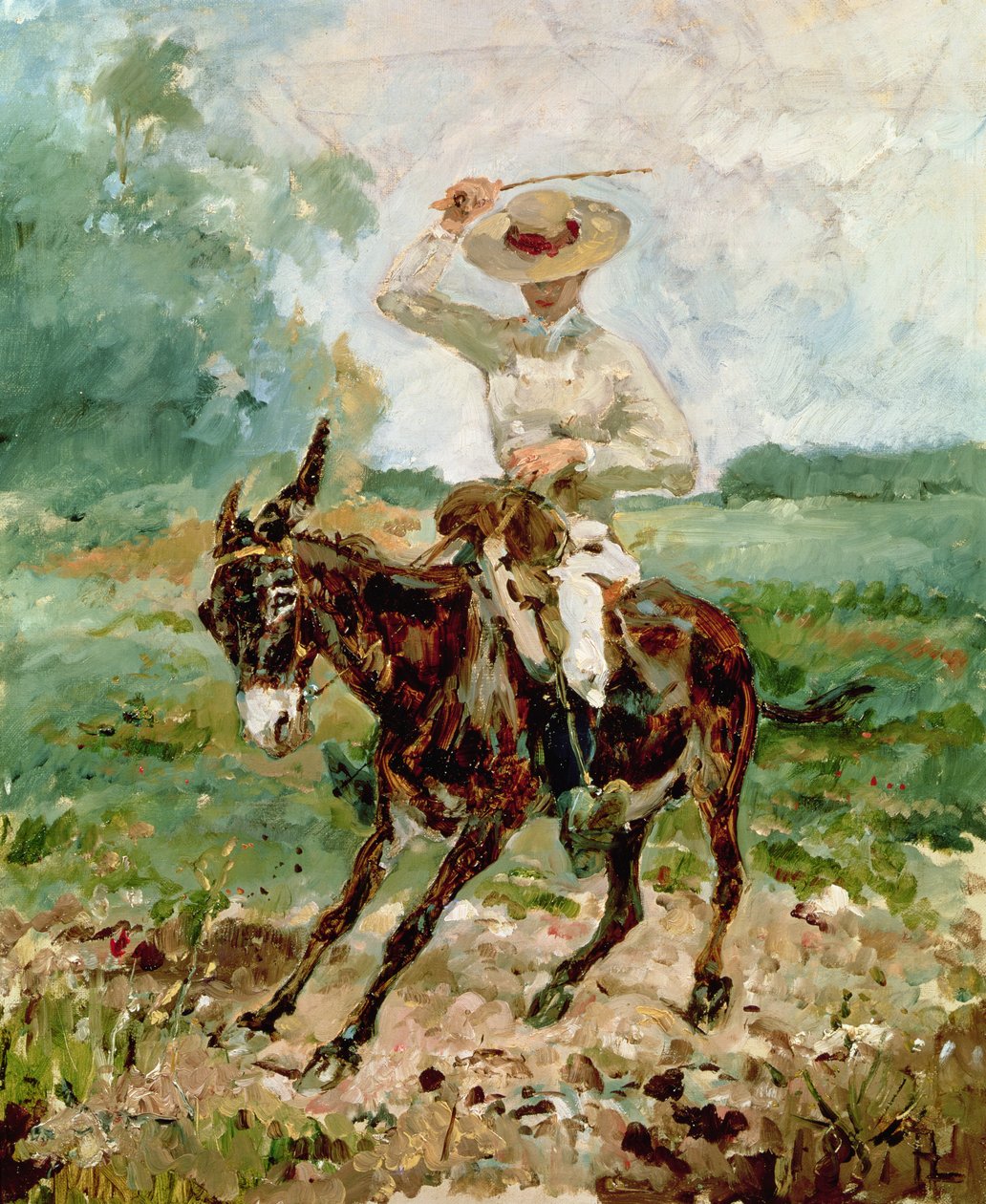Raoul Tapie de Celeyran (1868-1937) på et esel av Henri de Toulouse Lautrec