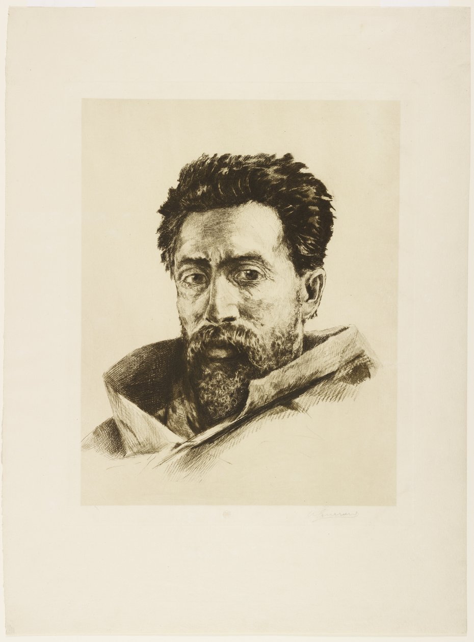 A Striker, ca. 1888 (etsing og rulett) av Henri Charles Guérard