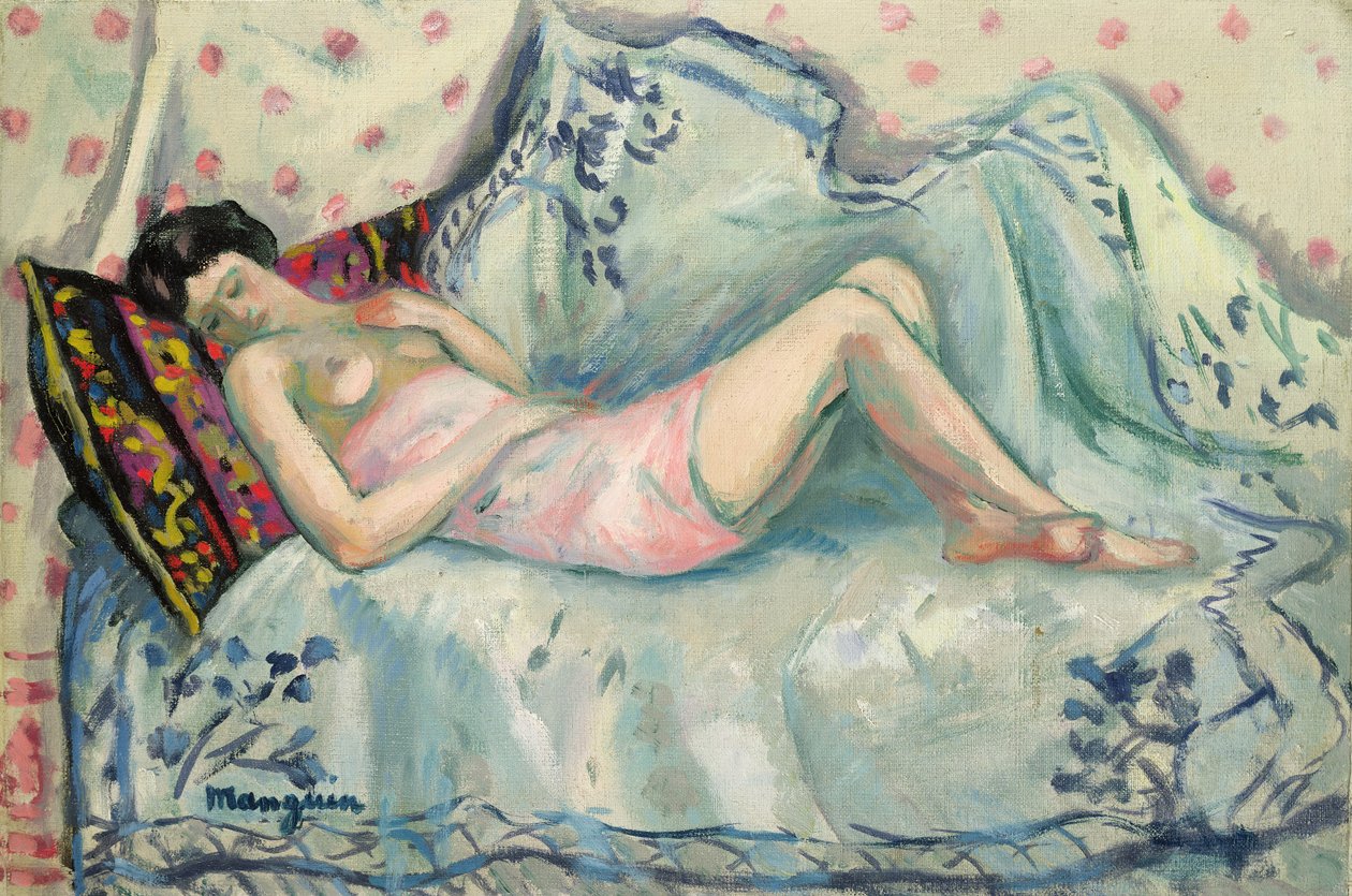 Anita i den rosa blusen av Henri Charles Manguin
