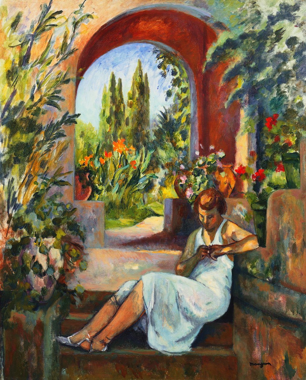 Figur under buen; Figur Sous la Voute av Henri Charles Manguin