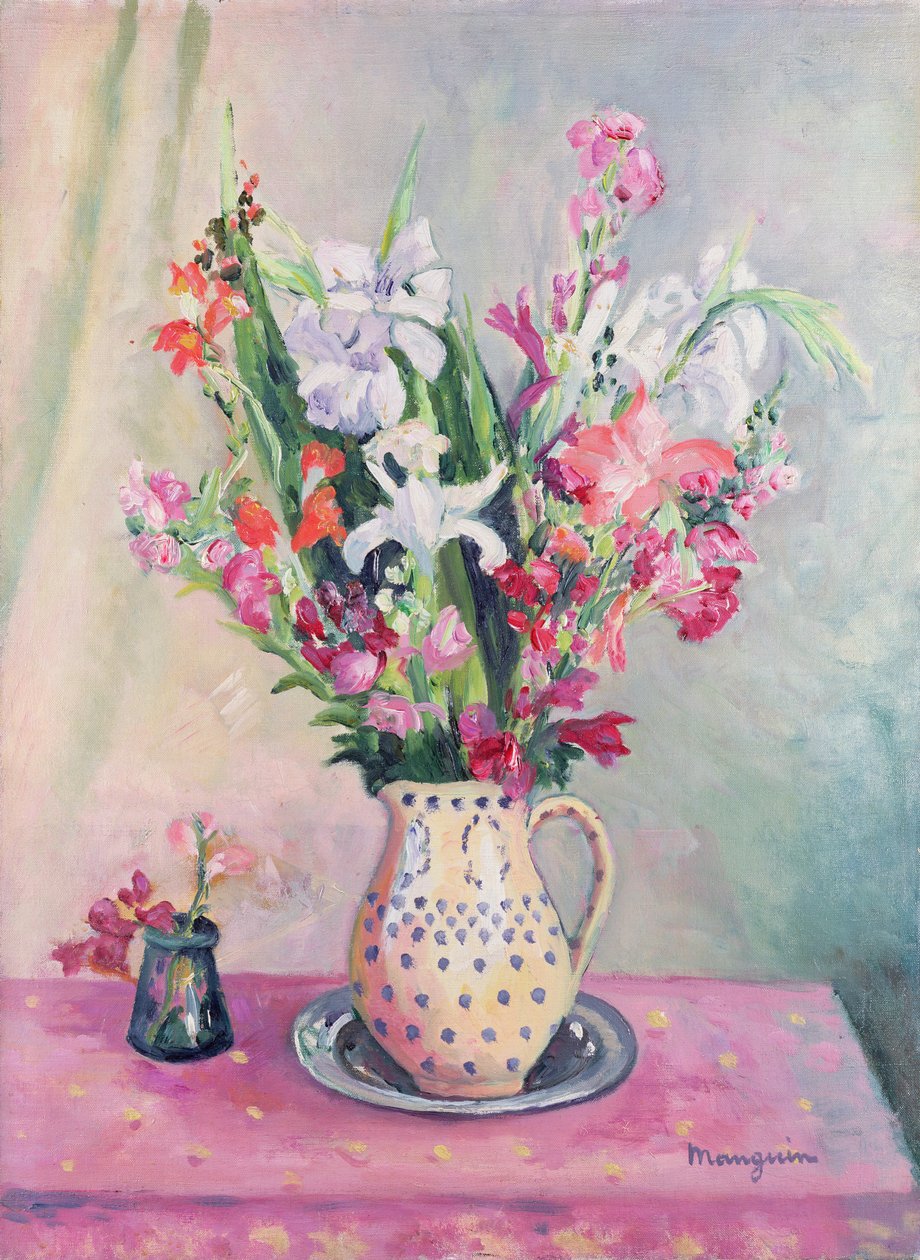 Gladioler i en vase av Henri Charles Manguin