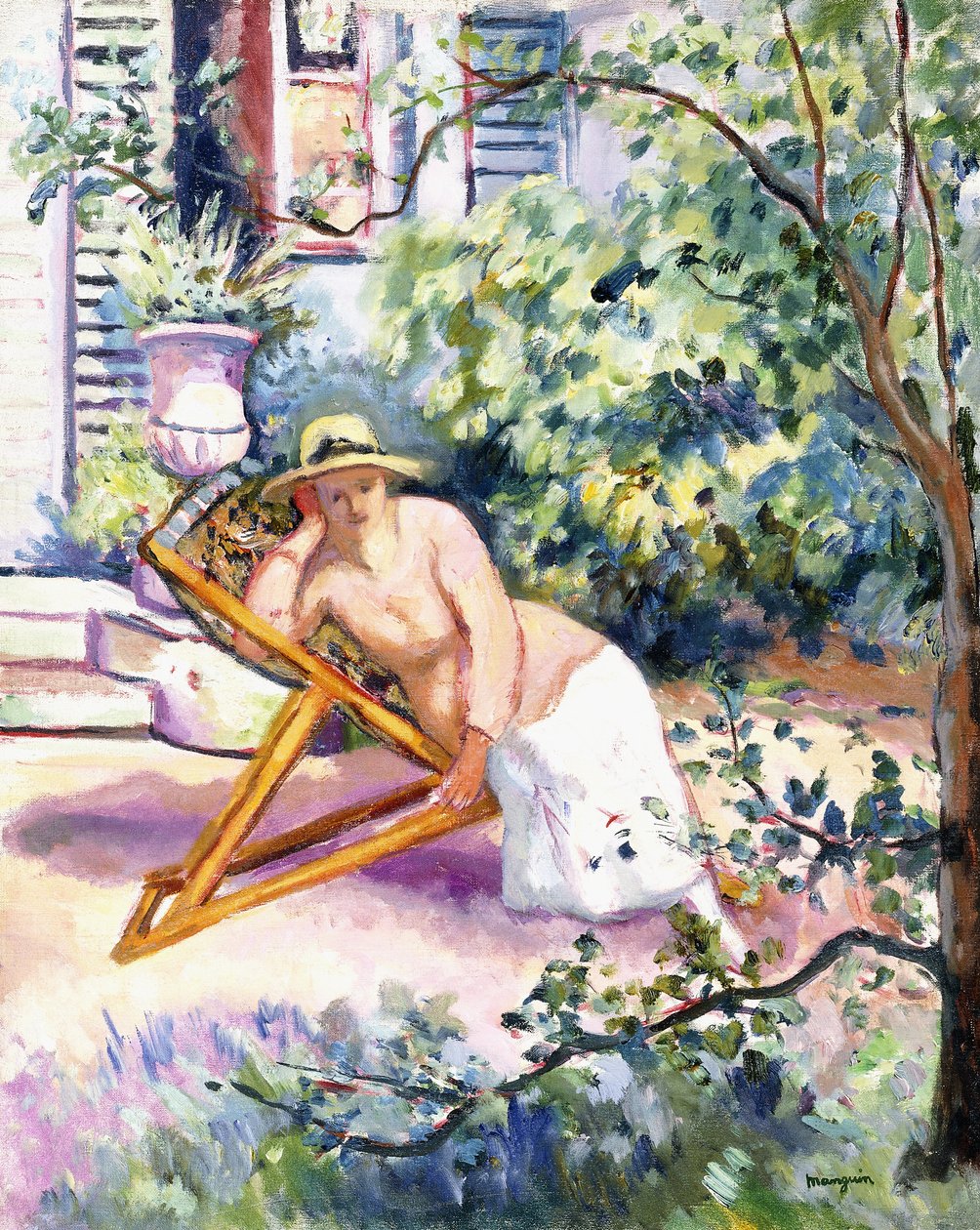 Jeanne i hagen på Neuilly av Henri Charles Manguin