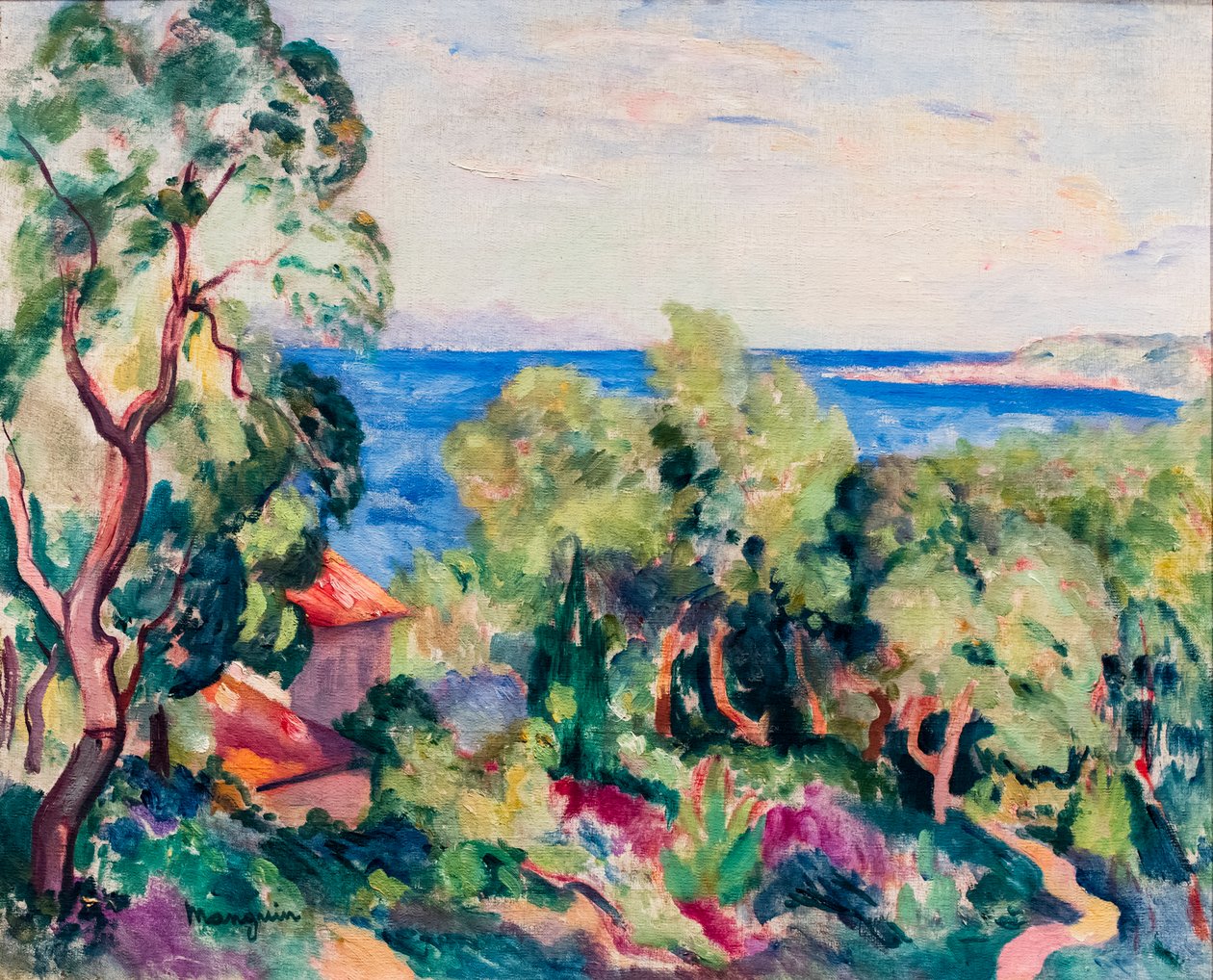 Saint-Tropez-bukten, ca. 1906–1909 (olje på lerret) av Henri-Charles Manguin