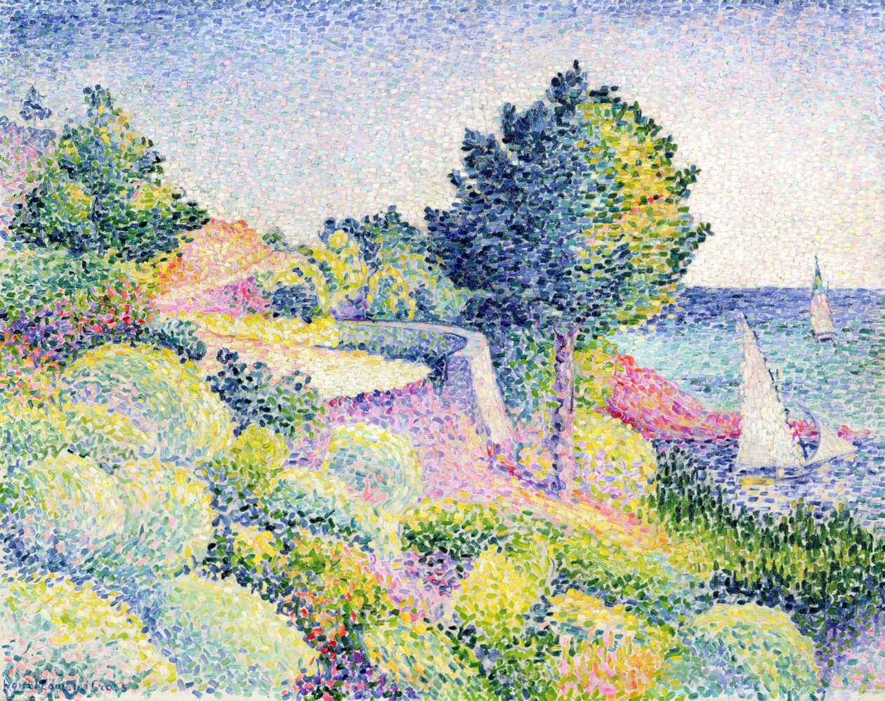 The Road on the Coast, 1907 av Henri Edmond Cross