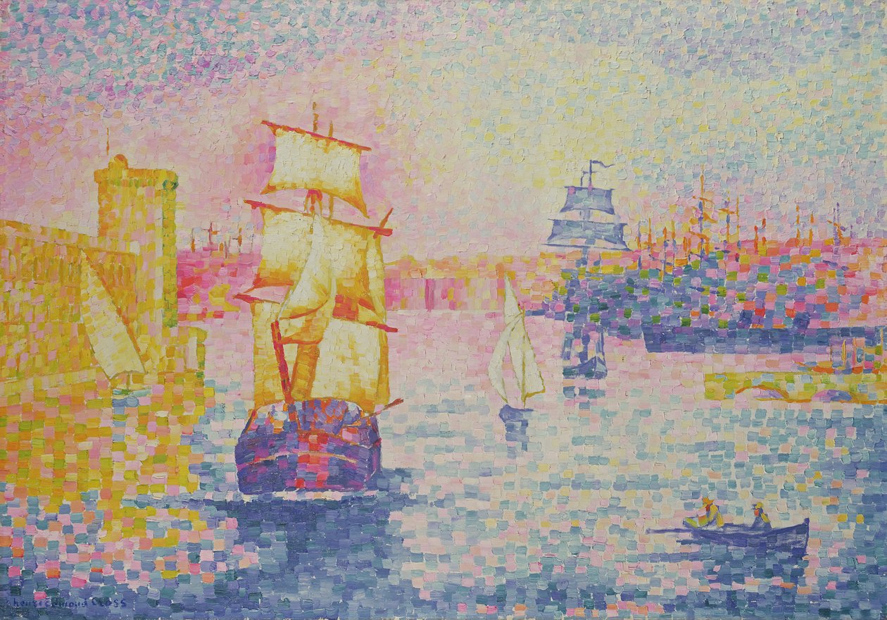 Havnen i Marseille, ca. 1909 av Henri Edmond Cross