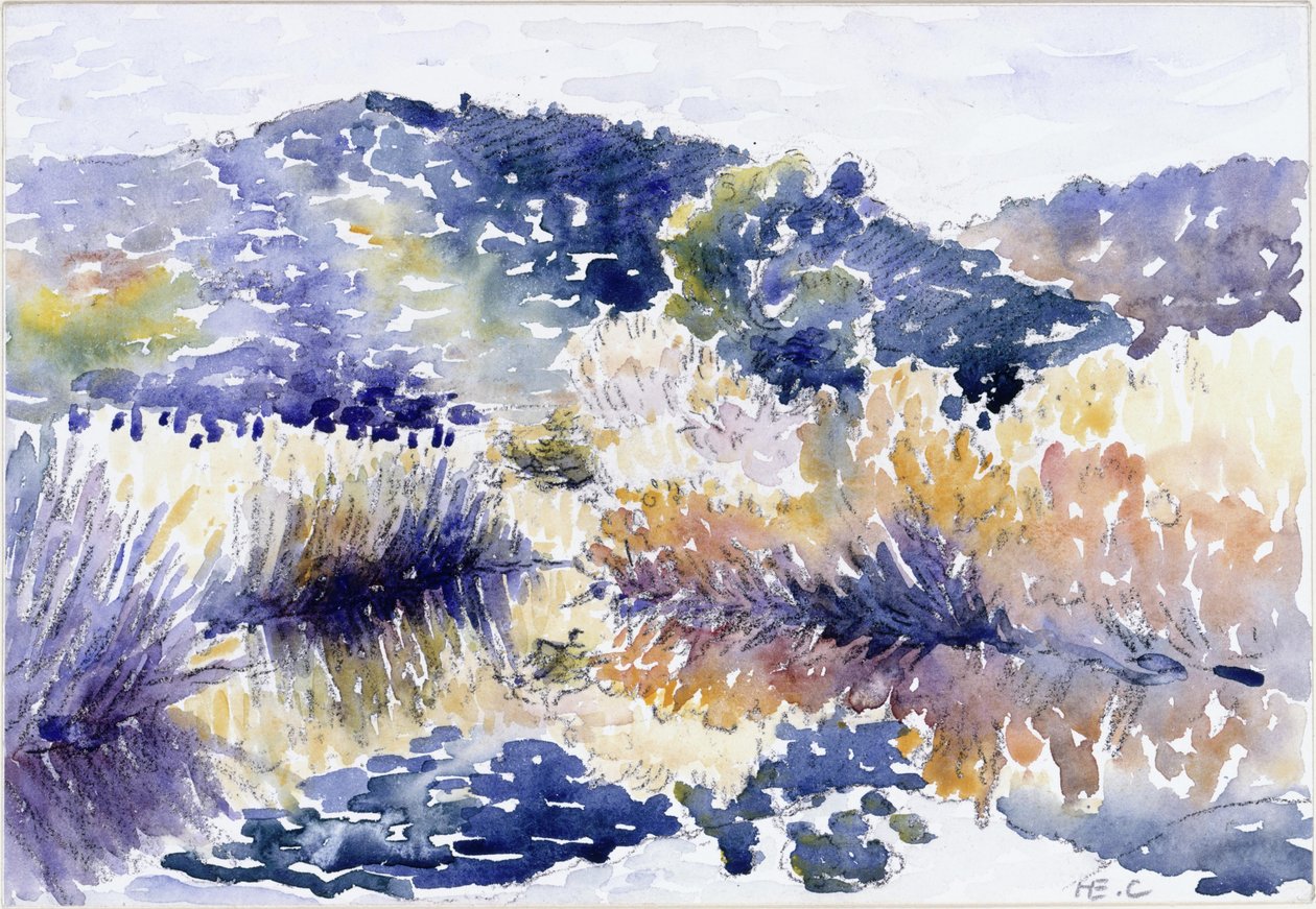 Dam i buskaset av Henri-Edmond Cross