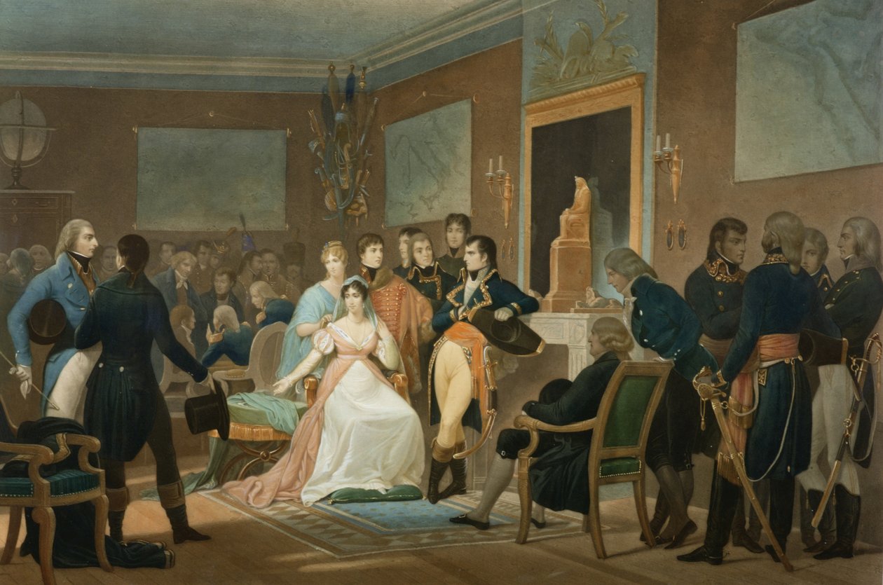 The Morning of the 18th Brumaire (9. november) 1799, gravert av Jean Pierre Marie Jazet (1788-1871) 1851 (akvatint) av Henri Frederic Schopin