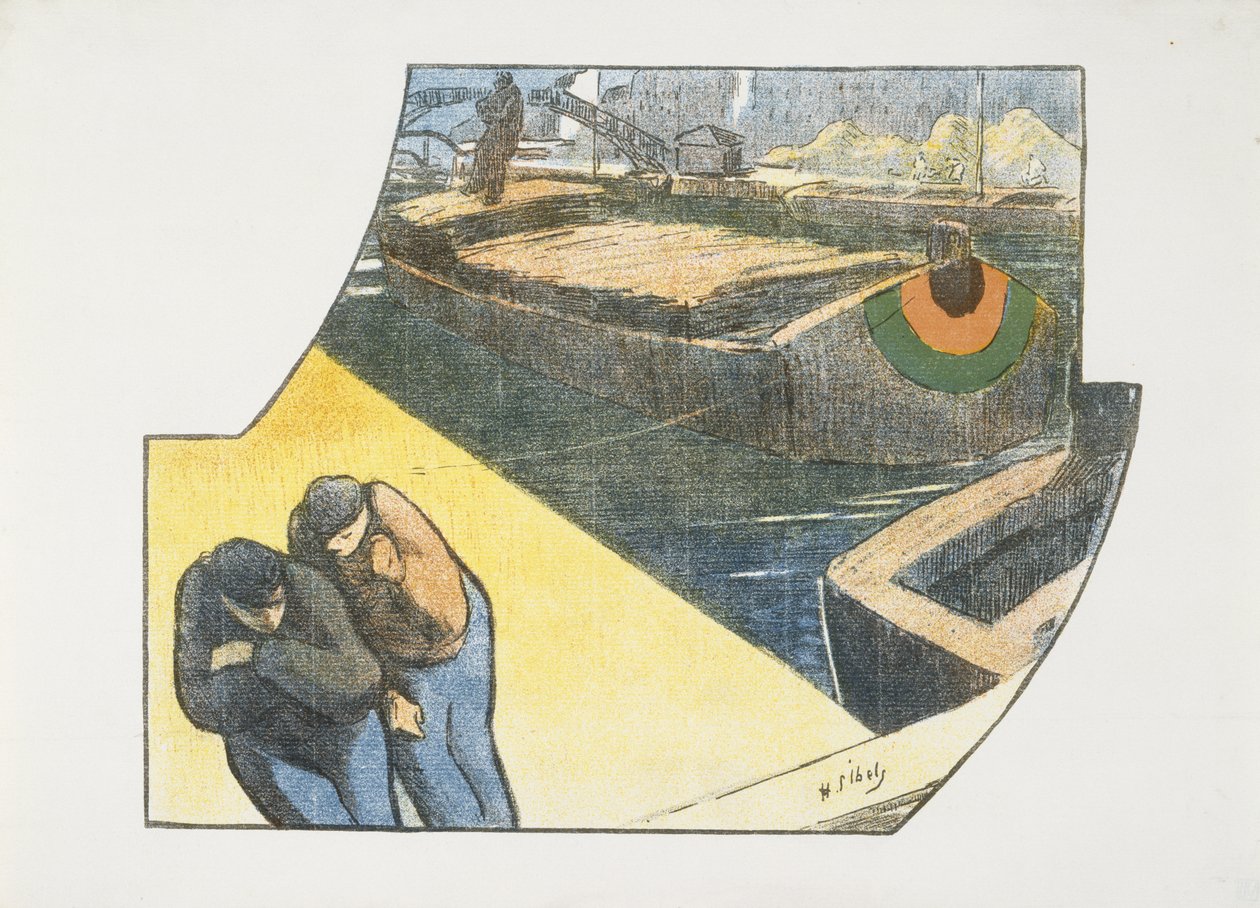 Program for Théâtre Libre-produksjonen av Boubouroche, Valet de Coeur, 1893 (litografi i farger) av Henri Gabriel Ibels