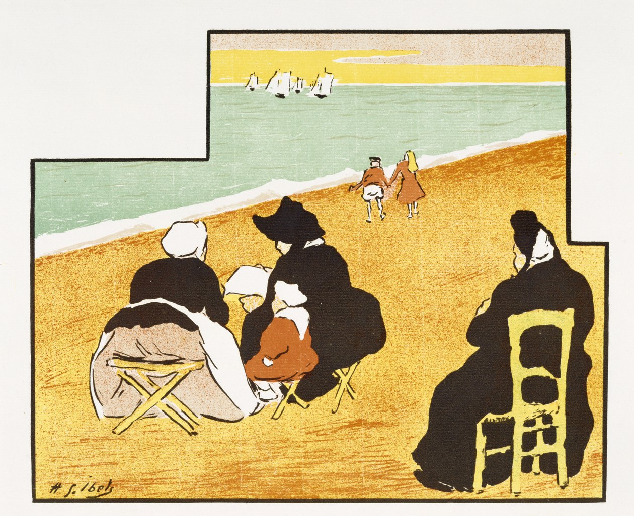 Program for Théâtre Libre-produksjonen av Mirage, 1893 (litografi i farger på lagt papir) av Henri Gabriel Ibels