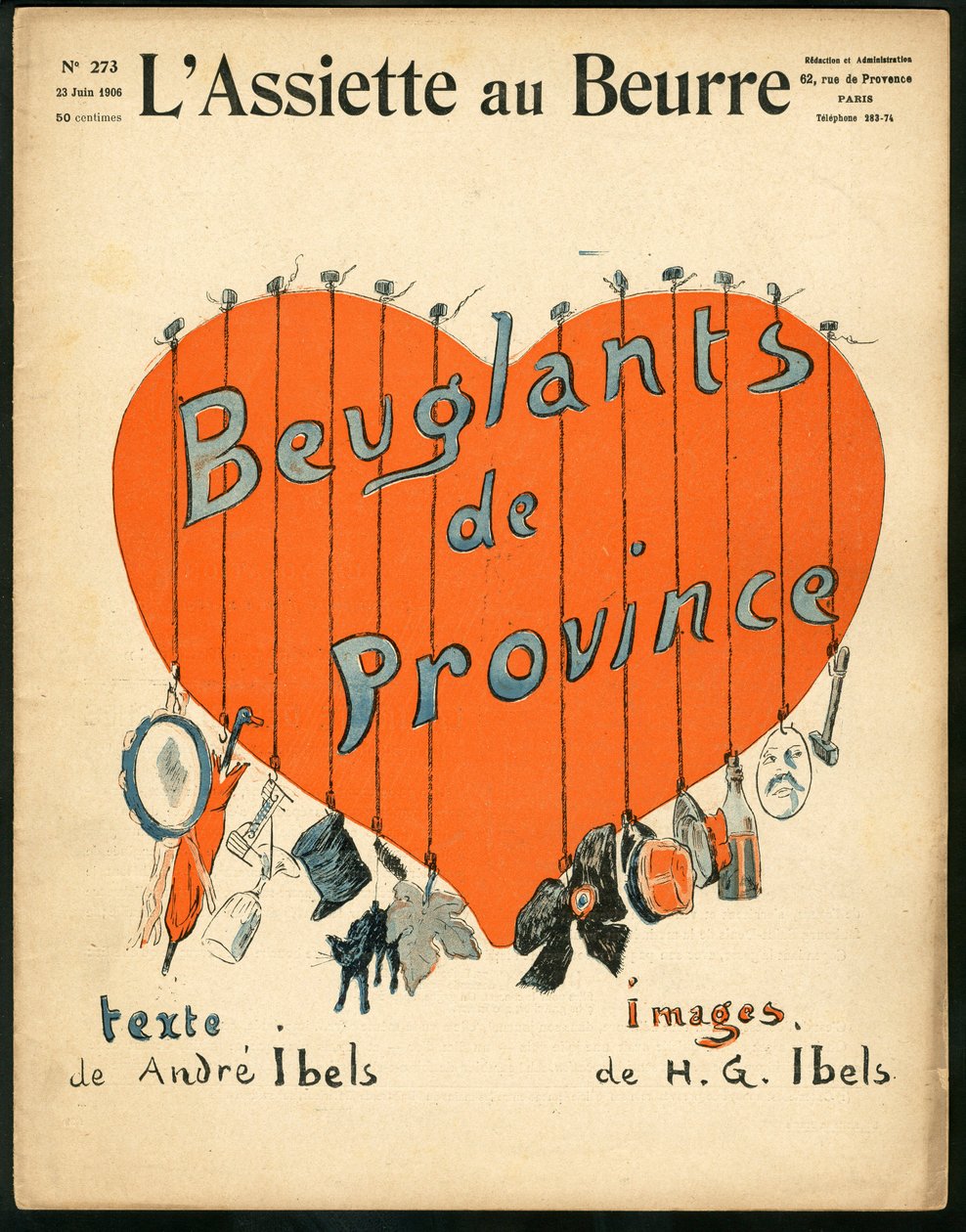 Omslag av "" L'Plate au beurre"", nummer 273, Satirical in Colors av Henri Gabriel Ibels
