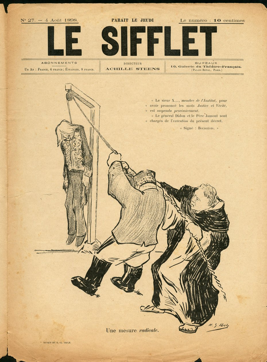 The Whistle, nummer 27, Satirical in B & W av Henri Gabriel Ibels