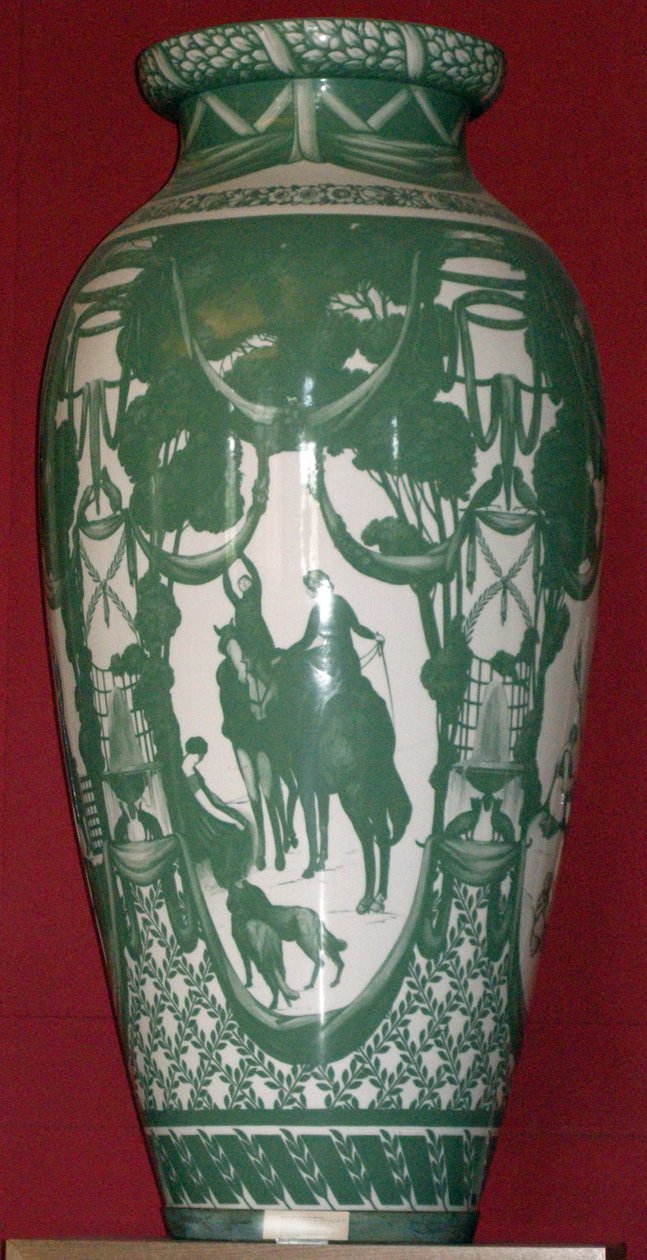 Elvens og skogens gleder, Beauvais vase, etter Gustave-Louis Jeaulmes (1873-1959) 1930 (porselen) av Henri Joseph Lasserre