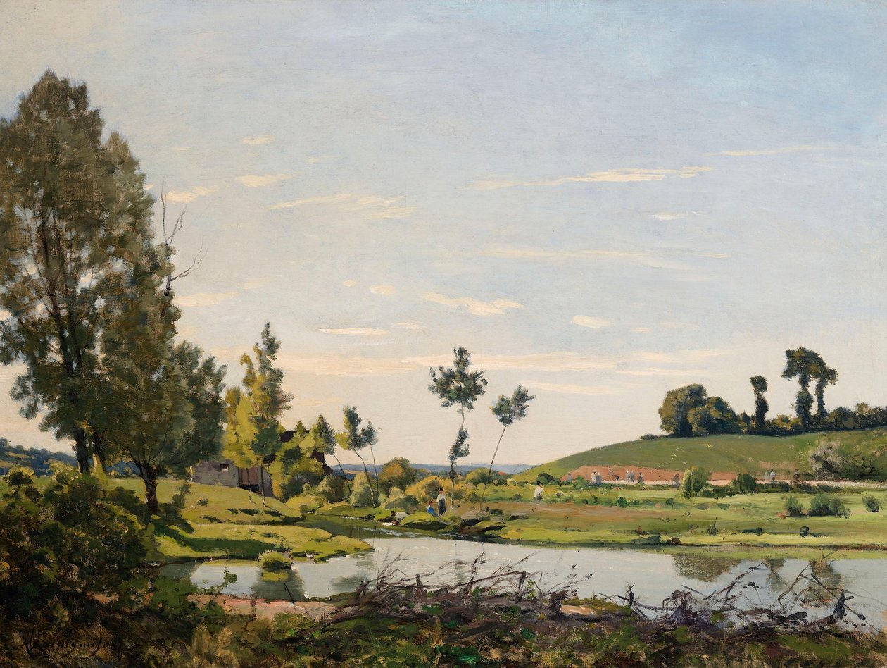 Elvelandskap av Henri-Joseph Harpignies