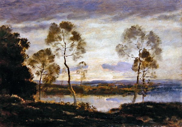 Kveld ved elven av Henri Joseph Harpignies