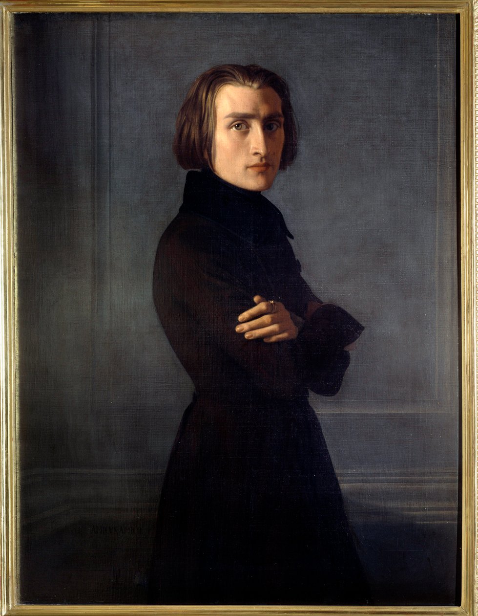Portrett av Franz Liszt av Henri (1814 82) Lehmann